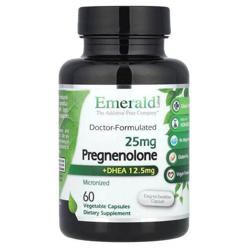 Emerald Laboratories,孕烯醇酮 + DHEA，60 粒素食胶囊