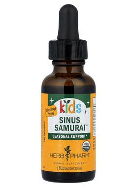 Herb Pharm,Kid's Sinus Samurai，无乙醇，1 液量盎司（30 毫升