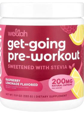 Wellah,锻炼前配方，树莓柠檬水，11.9 盎司（333 克）