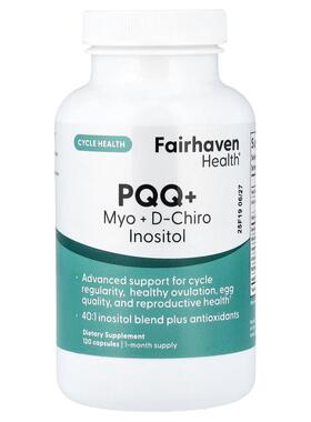 爱希儿,PQQ + Myo + D-Chiro Inositol, 120 Capsules