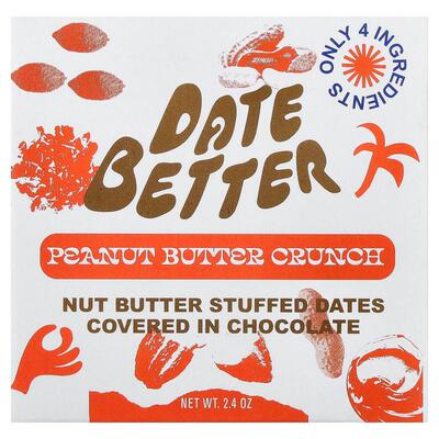 Date Better Snacks,Dates, Peanut Butter Crunch, 2.4 oz