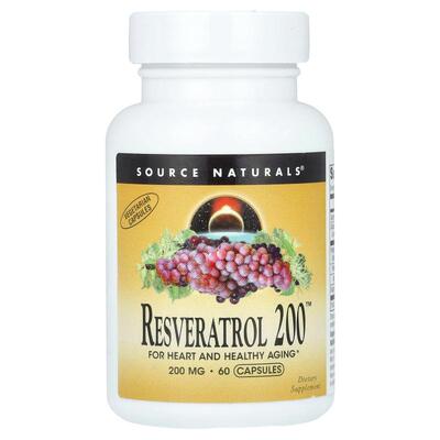 源美,Resveratrol 200™，200 毫克，60 粒胶囊