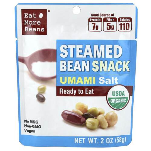 Eat More Beans,Steamed Bean Snack, Umami Salt, 2 oz (58 g)