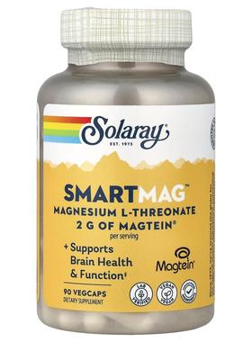 Solaray,SmartMag® Magnesium L-Threonate, 90 VegCaps (48 mg p