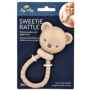 itzy ritzy,Sweetie Rattle™,带叮当声的硅胶牙胶,3 个月以上,