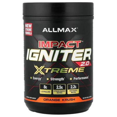 ALLMAX,Impact™ Igniter Xtreme 2.0, Orange Krush, 14.82 oz (4