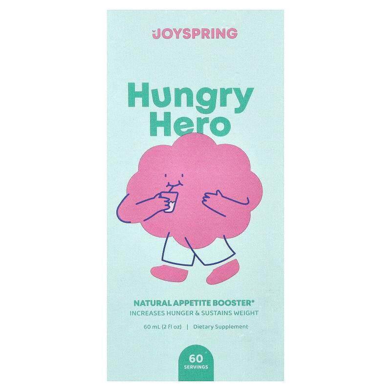JoySpring,Hungry Hero,天然食欲促进剂,2 液量盎司(60 毫升)