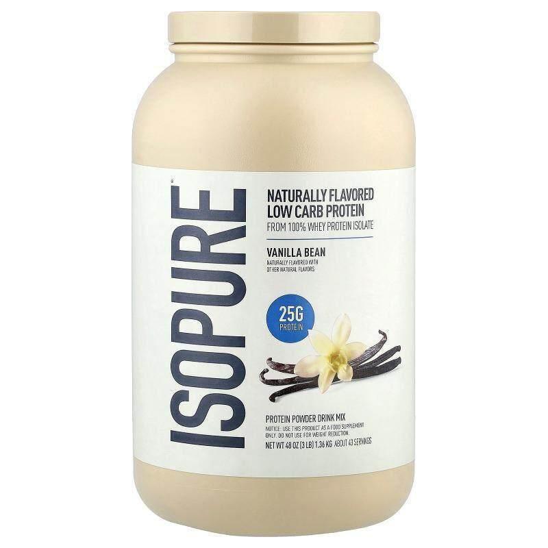 爱素纯,Low Carb Protein Powder, Vanilla Bean, 3 lb (1.36 kg) - 实物图