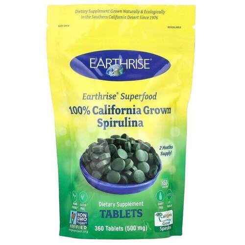 Earthrise全加州种植螺旋藻心血管健康富含蛋白质维生素矿物质膳