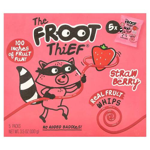 The Froot Thief,水果条，草莓，5 包，每包 0.7 盎司（20 克）