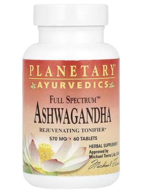 Planetary Herbals,阿育吠陀，多面™，南非醉茄，570 毫克，60 片