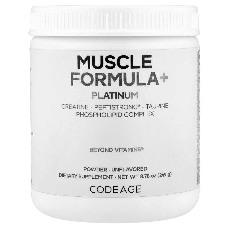 Codeage,Muscle Formula+, Platinum, Unflavored, 8.78 oz (249
