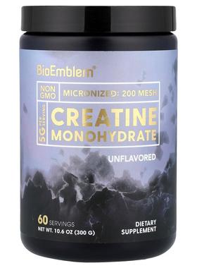 BioEmblem,一水肌酸，原味，10.6 盎司（300 克）