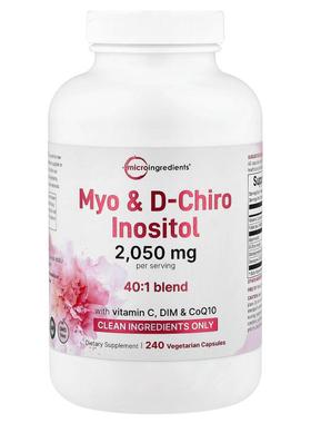 Micro Ingredients,Myo D-Chiro Inositol, 240 Vegetarian Capsu