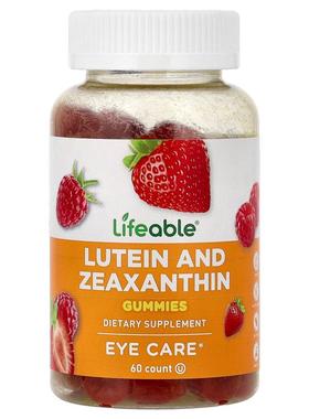 Lifeable,Lutein and Zeaxanthin Gummies, Berry , 60 Gummies