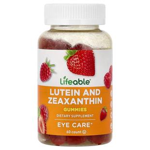 Lifeable,Lutein and Zeaxanthin Gummies, Berry , 60 Gummies