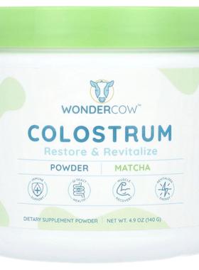 Wondercow,初乳粉，抹茶味，4.9 盎司（140 克）