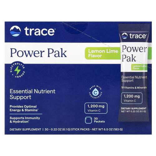 Trace,Power Pak，柠檬酸橙味，30 条，每条 0.22 盎司（6.1 克）