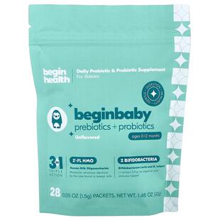 Begin Health,Kids, Beginbaby Prebiotics + Probiotic, Ages 0-