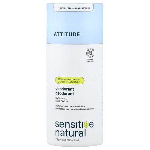 爱的态度,Sensitive Natural, Deodorant, Unscented, 2.64 oz (7