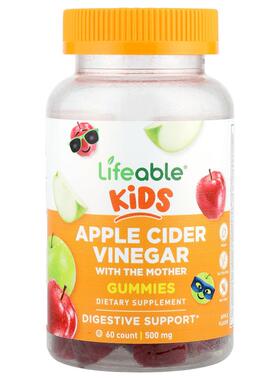 Lifeable,儿童苹果醋含母菌软糖，苹果味，60 粒
