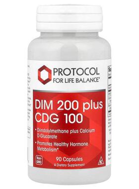 Protocol for Life Balance,DIM 200 Plus CDG 100，90 粒胶囊