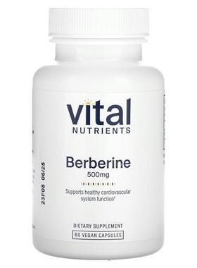 Vital Nutrients,小檗碱，500 毫克，60 粒全素食胶囊