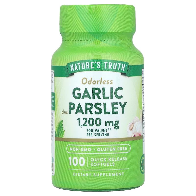 Nature's Truth,无臭大蒜和欧芹，100 粒速释软胶囊