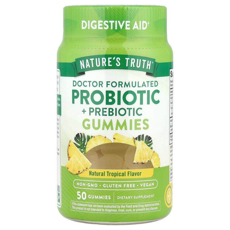 Nature's Truth,益生菌 + 益生元软糖，天然热带风味，50 粒,保健食品/膳食营养补充食品,益生菌,淘宝优惠券,粉丝福利购,淘宝优惠卷