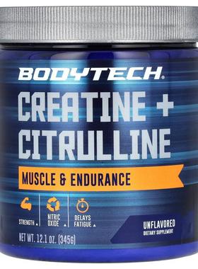 BodyTech,肌酸 + 瓜氨酸，原味，12.1 盎司（345 克）