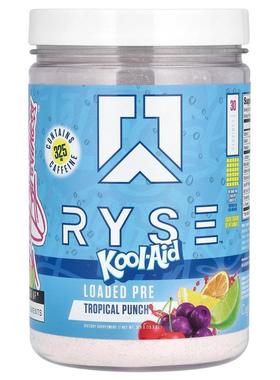 Ryse Supps,Loaded Pre，Kool-Aid，热带风味，13.1 盎司（372 克