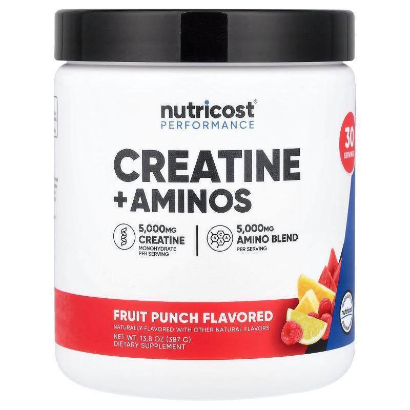 Nutricost,表现，肌酸 + 氨基酸，混合水果味，13.8 盎司（387 克图片
