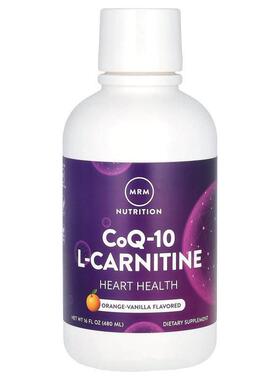 MRM Nutrition,液体辅酶 Q10 L-肉碱，橙子香草味，16 液量盎司（