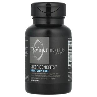 DaVinci Laboratories,Sleep Benefits™,无褪黑荷尔蒙,60 粒胶