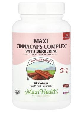 Maxi Health,含小檗碱的 Maxi Cinnacaps Complex™，60 粒 MaxiCa