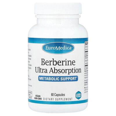 EuroMedica,Berberine Ultra Absorption, 60 Capsules