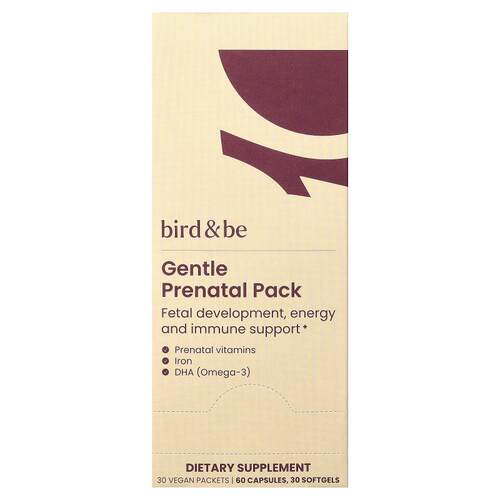 Bird and Be,Gentle Prenatal Pack, 30 Vegan Packets