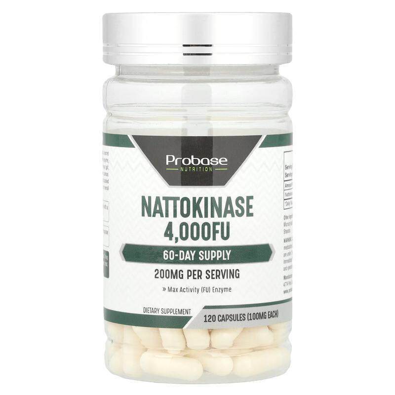 Probase Nutrition,纳豆激酶，120 粒胶囊（每粒 100 毫克）