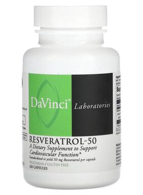 DaVinci Laboratories,白藜芦醇-50，50 毫克，120 粒胶囊