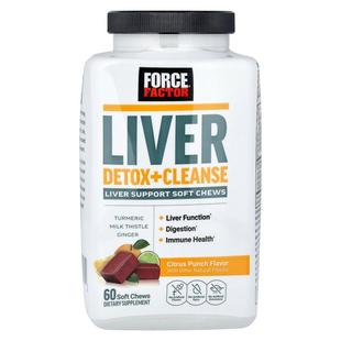 Force Factor,Liver Detox + Cleanse, Citrus Punch, 60 Soft Ch