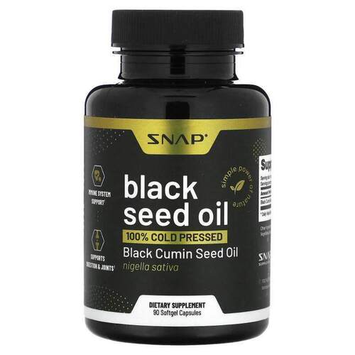 Snap Supplements,黑籽油，500 毫克，90 粒软胶囊
