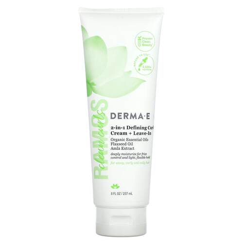 DERMA E,Ramos Clean Curls，2 合 1 定型卷发霜 + 免洗，8 液量2