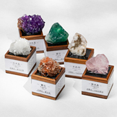 天然水晶原石玛瑙矿物手工滴胶定制萤石白粉紫水晶簇矿石宝石摆件