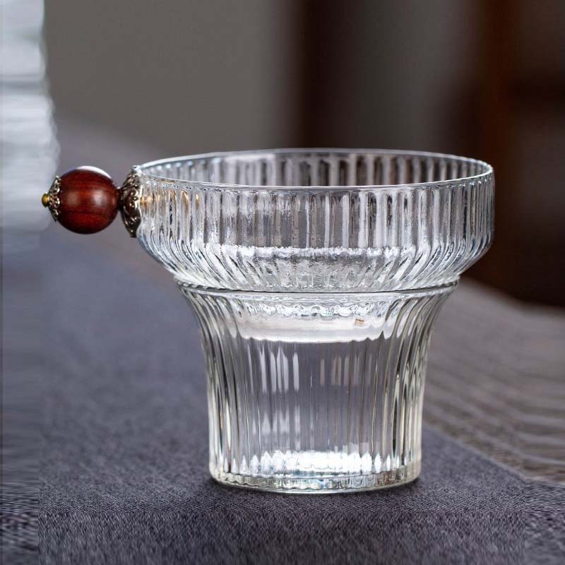 玻璃茶漏公道杯茶滤一体三件套茶漏器创意过滤网茶隔日式功夫茶具