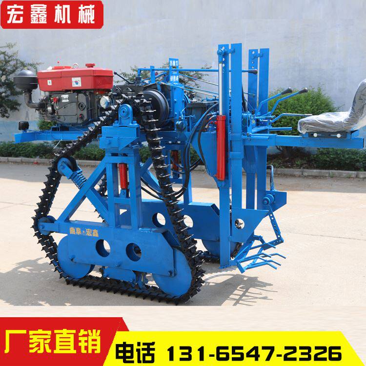 履带式挖姜机 宏鑫 履带自走式葱姜出土机 自走式柴油黄姜收获机