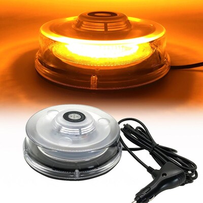 Amber LED Strobe Light Beacon Vehicle  Roof op Hazard Warnin