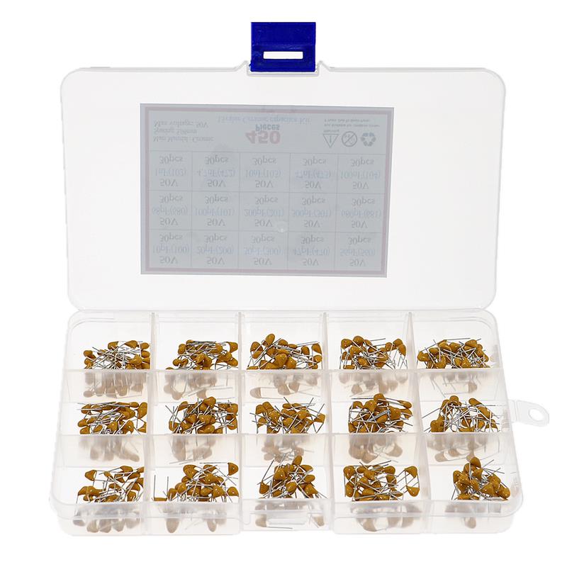 450pcs 15 Value Monolithic Capacitor Set 50v Multi-layer Ass