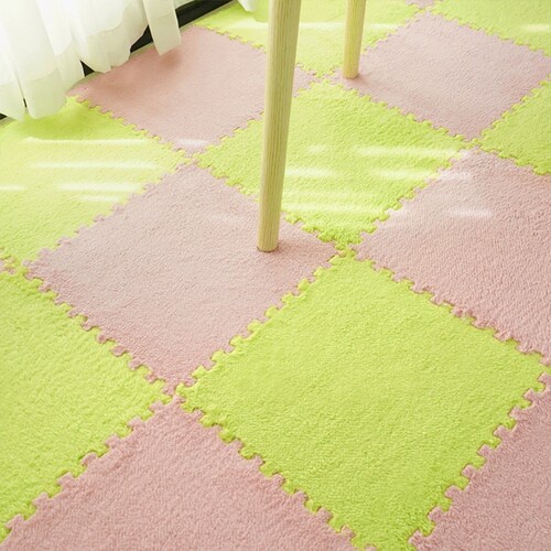 DIY Jigsaw Plush Carpet Baby Puzzles Playmat Area Rug Interl