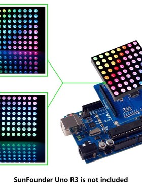 SunFounder 8x8 Full Color RGB LED Matrix Driver Shield + RGB