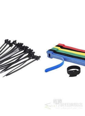 Nylon Push Mount Car e Cable Zip Tie with 50PCS Reusable Col